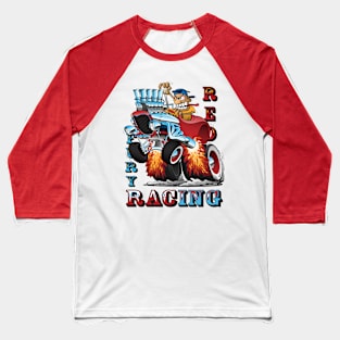 Red Fury Racing Car Baseball T-Shirt